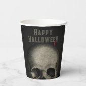 成人ハローウィンパーティ不気味スカル 紙コップ (裏面)