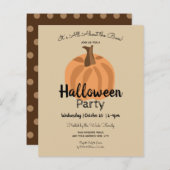 成人ハローウィンパーティ予算招待状 (正面/裏面)