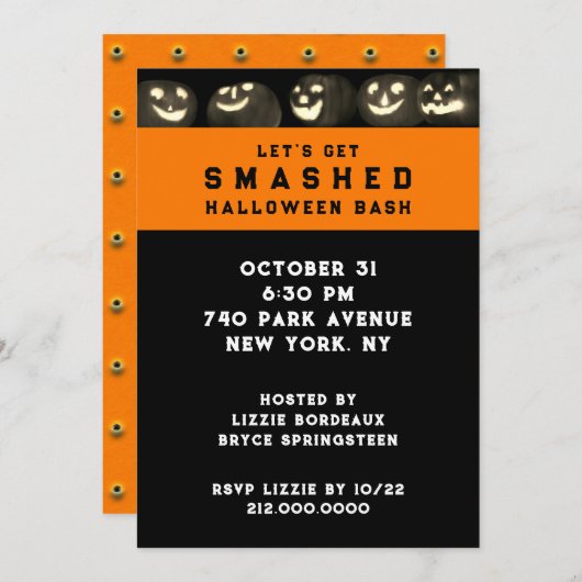 成人ハローウィンパーティ招待状 招待状 (正面/裏面)