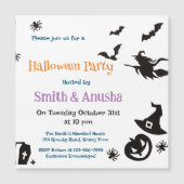 成人ハローウィンパーティ磁気招待状- 不気味 マグネット招待状 (正面)