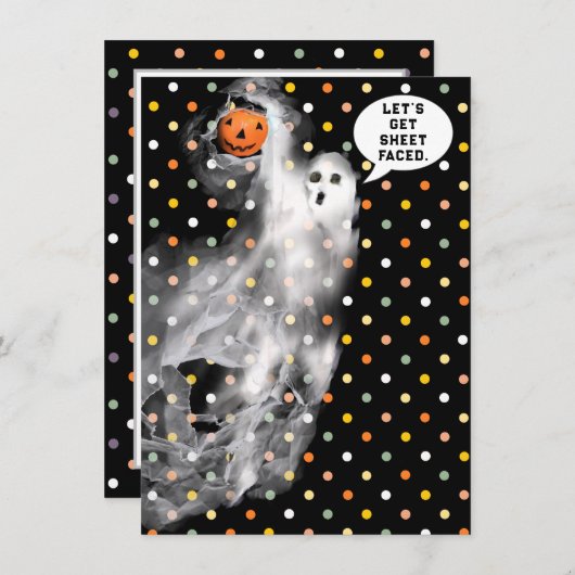 成人ハローウィンパーティ 招待状 (正面/裏面)