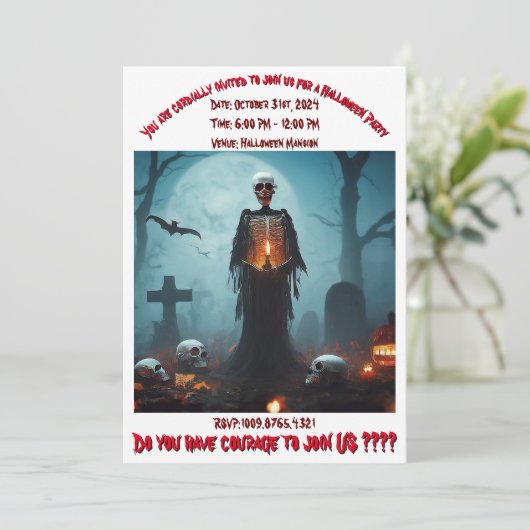 成人ハローウィンパーティ 招待状 (スタンド正面)