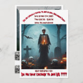 成人ハローウィンパーティ 招待状 (正面/裏面)