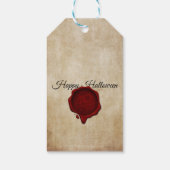 成人ヴィンテージゴシックスカルハローウィンパーティ ギフトタグ (裏面)