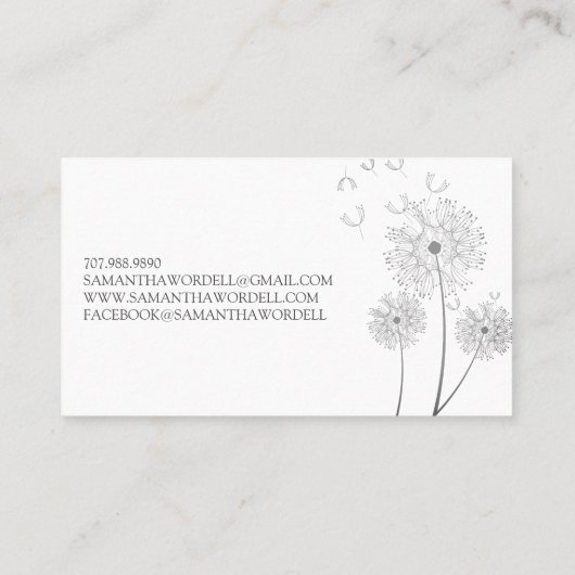 成人介護者家庭保健福祉看護 名刺 (裏面)