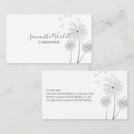 成人介護者家庭保健福祉看護 名刺 (正面/裏面)