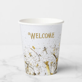 成人合同誕生日パーティー | ホワイトゴールド 紙コップ