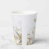 成人合同誕生日パーティー | ホワイトゴールド 紙コップ (左)