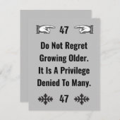 成人向けの古いグリーティングカード サンキューカード (正面/裏面)