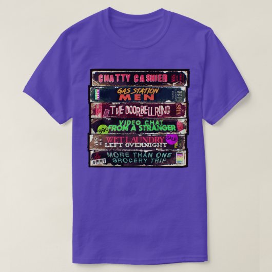 成人向けホラーVHS Tシャツ (デザイン正面)