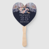 成人向け任意の年の誕生日写真パーソナライズされた ハンドファン (正面)