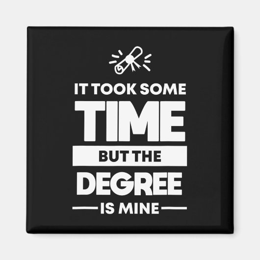 成人向け大学の卒業祝いの返却 マグネット (正面)