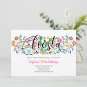 成人女性フィエスタパーティーサボスメキシコ誕生日 招待状 (スタンド正面)