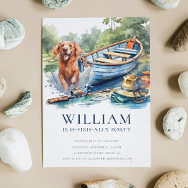 成人年齢魚釣り誕生日パーティー 招待状