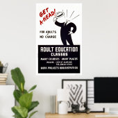 成人教育クラス1938 WPA ポスター (ホームオフィス)