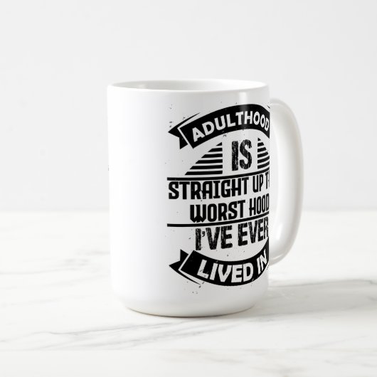 成人期は今まで生きてきた中で最悪の時期だ コーヒーマグカップ (正面右)