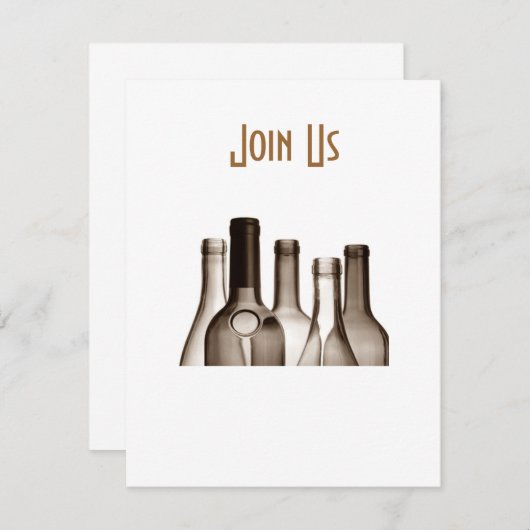 成人用ワインお祝い及びイベント招待状 招待状 (正面/裏面)