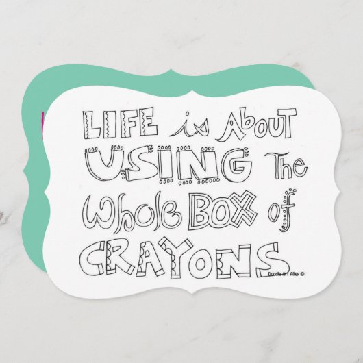 成人着色パーティの招待状 招待状 (正面/裏面)