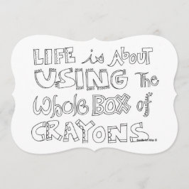 成人着色パーティの招待状 招待状