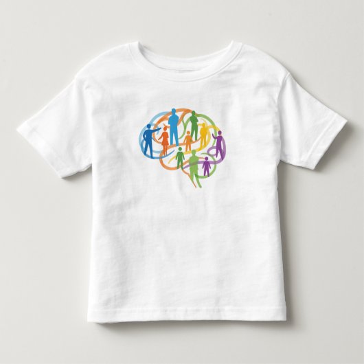 成人自閉症啓発デー - 虹色の無限大シンボル トドラーTシャツ (正面)
