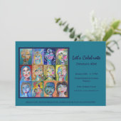 成人誕生日パーティーへの招待 招待状 (スタンド正面)