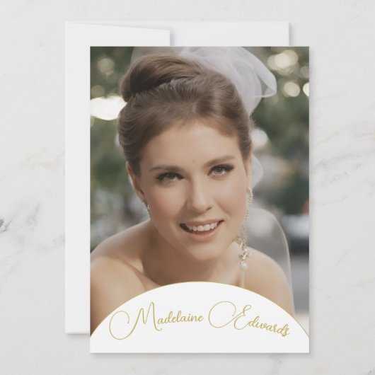 成人誕生日フォトピンク金ゴールドエレガントフローラ 招待状 (裏面)