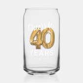 成人誕生日応援～40年 ガラス缶 (正面)