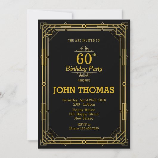 成人誕生日招待状 招待状 (正面)