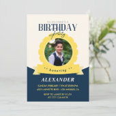 成人誕生日16歳の誕生日の招モダン待 招待状 (スタンド正面)