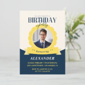 成人誕生日45歳の誕生日の招モダン待 招待状 (スタンド正面)
