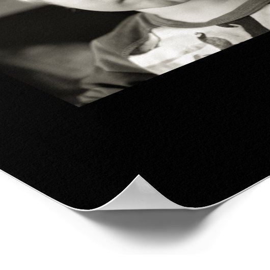 成人誕生日6写真黒金ゴールド任意の年齢 ポスター (角)