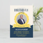 成人誕生日60歳の誕生日の招モダン待 招待状 (スタンド正面)