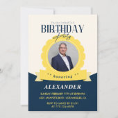 成人誕生日70歳の誕生日の招モダン待 招待状 (正面)