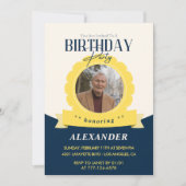 成人誕生日80歳の誕生日の招モダン待 招待状 (正面)