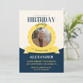成人誕生日80歳の誕生日の招モダン待 招待状 (スタンド正面)