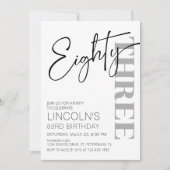 成人誕生日81 82 83 84 85 86 87 88 89 招待状 (正面)