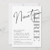 成人誕生日91 92 93 94 95 96 97 98 99 招待状 (正面)