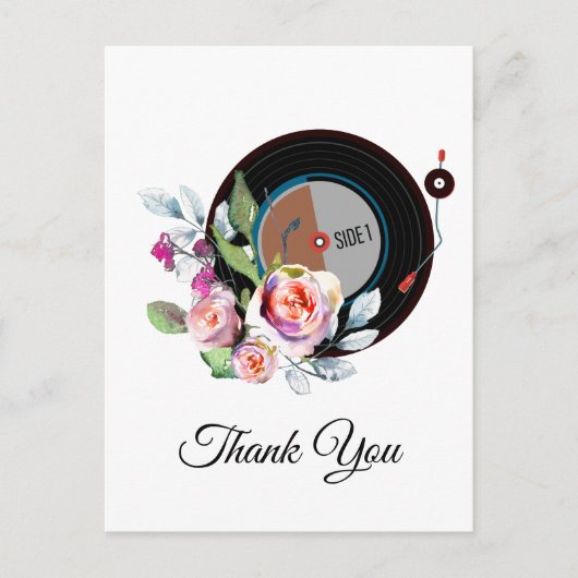 成人音楽サンキューカード インビテーションポストカード (正面)