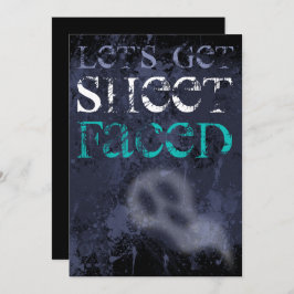 成人飲酒ゴーストハローウィンパーティ招待状 招待状