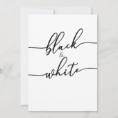 成人、白黒パーティの招待状 招待状 (裏面)