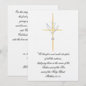 成人/青少年 洗礼招待状 招待状 (正面/裏面)