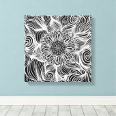 成体着色モダン抽象芸術ひまわり キャンバスプリント (インサイチュ (ウッドフロア))