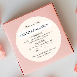 成分及びアレルゲン食品ラベル ラウンドシール