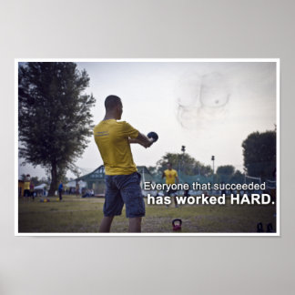 成功したすべての人が働いた懸命 ポスター