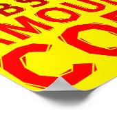 成功したコーヒー人のポスタおもしろいーサインプラカード ポスター (角)