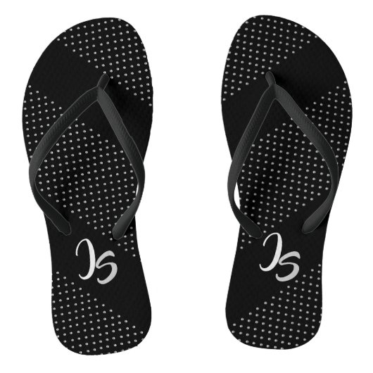 成功したビジネスマンの個人的な銀製のモノグラム ビーチサンダル (ソール)