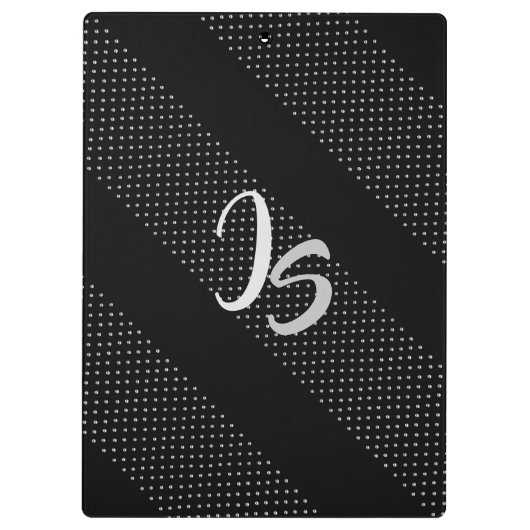 "成功したビジネスマン"の個人的な銀製のモノグラム クリップボード (裏面)