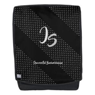 「成功したビジネスマン」パーソナルシルバーモノグラム バックパック