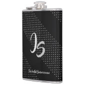 「成功したビジネスマン」パーソナルシルバーモノグラム フラスク (左)