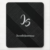 「成功したビジネスマン」パーソナルシルバーモノグラム マウスパッド (正面)